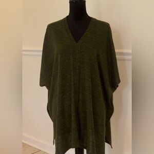 Olive Green V-Neck Women's Sweater